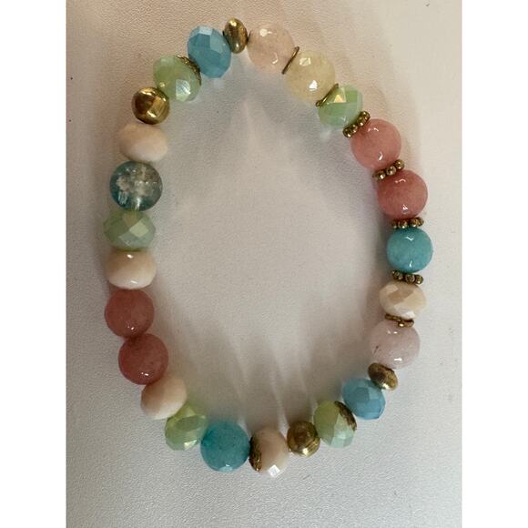Hand made stretch multi color bracelet.￼￼6.5” - Picture 1 of 3
